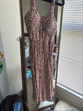 AUW Pink Floral Maxi Dress